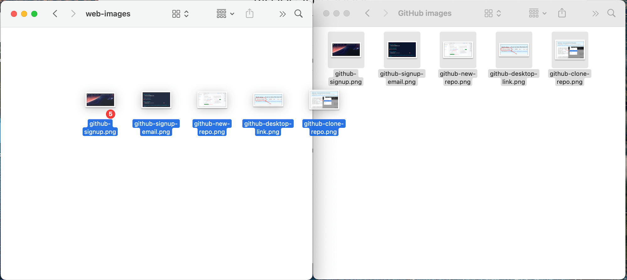 Copying images in your GitHub repo